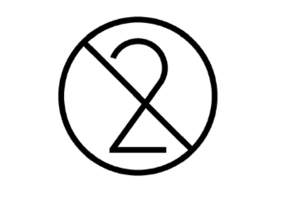 what does symbol 2 with a line through it mean