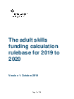 Mainstream funding calculations rule-base for adult skills - GOV.UK