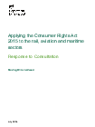 Rail Aviation And Maritime Applying The Consumer Rights Act Gov Uk