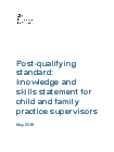 Social Work Post qualifying Standards Knowledge And Skills Statements 