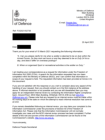 FOI responses released by MOD: week commencing 10 May 2021 - GOV.UK