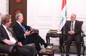 Defence Secretary Michael Fallon meeting with Iraq PM Haidar Al-Abadi