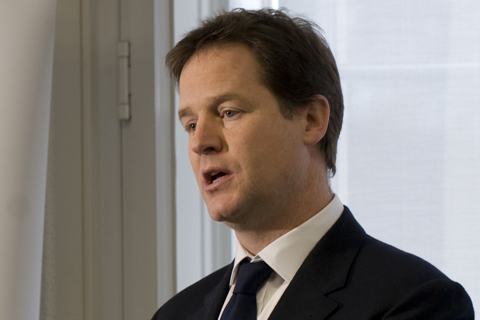 Nick Clegg speaking
