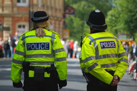 Two police officers in uniform