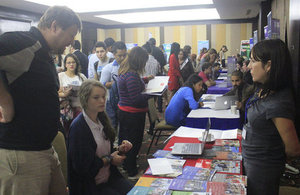 Students visiting the Universities Fair