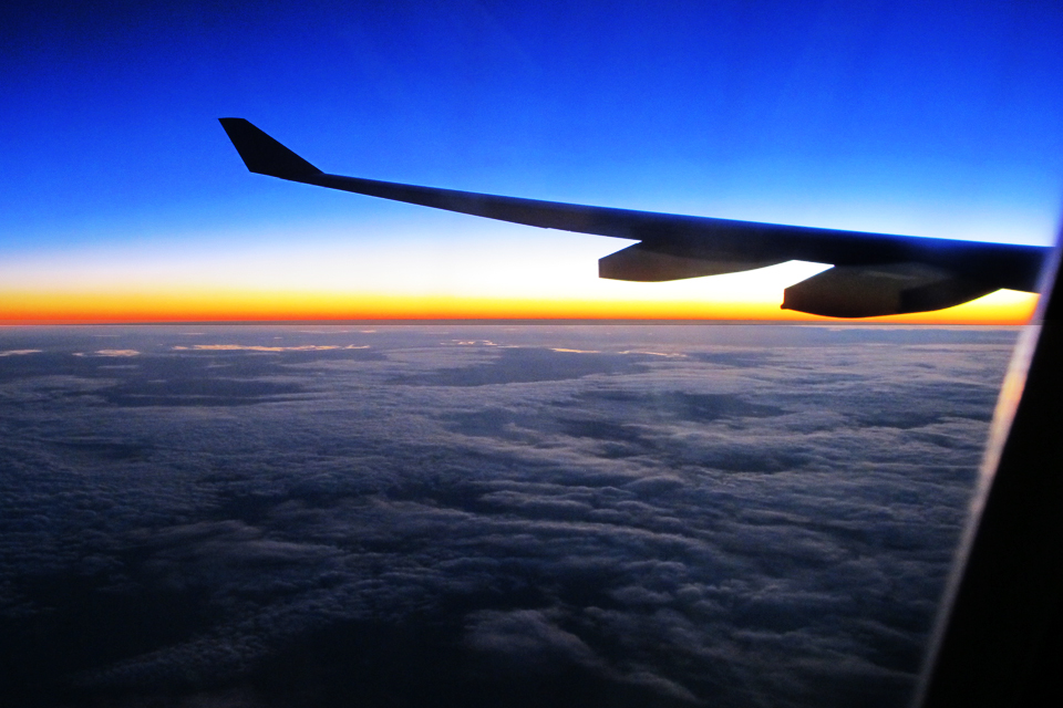 Airplane in flight.