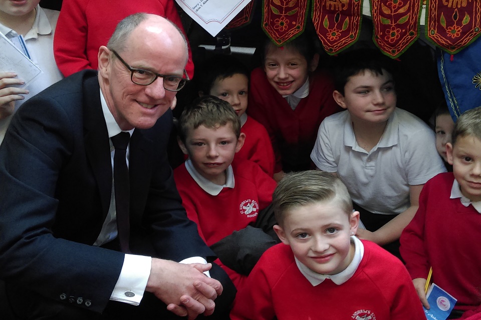 Nick Gibb at St Andrew's Primary School