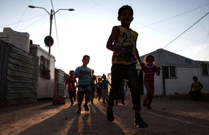 Syrian children in a refugee camp in Jordan. Picture: Jordi Matas/UNHCR