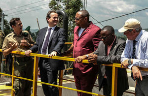 Minister Nick Hurd during his visit to the Matebe hydro-electric plant