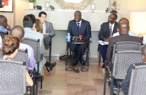 Dr Denis Mukwege au cours de la conférence de presse