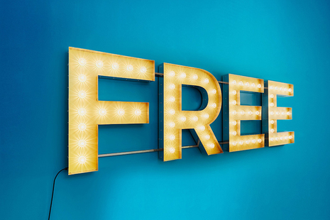 FREE written in lights