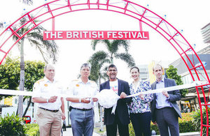 Ribbon cutting ceremony at the British Festival 2016