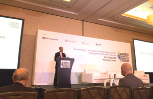 HC Scott Wightman speaking at the Green Growth Business Forum