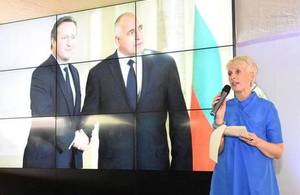 HMA Emma Hopkins OBE delivering her speech.