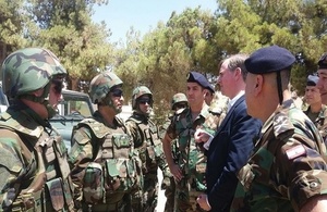Ambassador Shorter with the Lebanese Armed Forces' 4th Land Border Regiment in Baalbeck