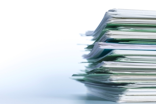 papers on a table