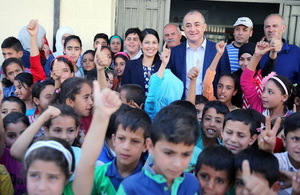 Secretary of State visits a school in the Bekaa running 'catch-up programme' for Syrian students