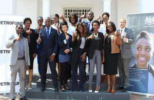 Namibian Chevening scholars at the farewell event at the British High Commission in Windhoek