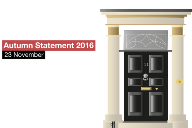 Autumn Statement will be on Wednesday 23 November 2016.