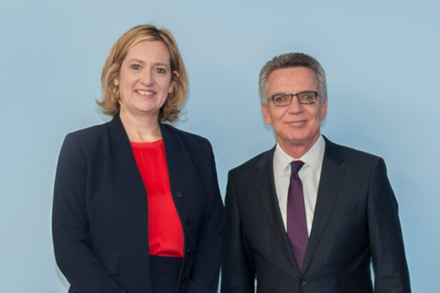 Home Secretary with Germany's Interior Minister in Berlin