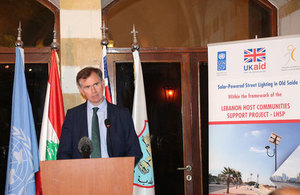 British Ambassador Hugo Shorter in Saida