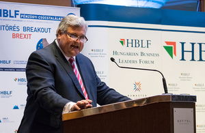 Lord Price's speech to the Hungarian Business Leaders' Forum