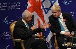 FS Johnson and President Peres