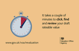 It takes a couple of minutes to click, find and review your draft rateable value.