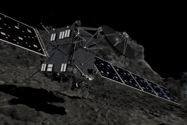 Artist's impression of Rosetta before impact