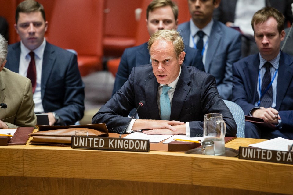 Ambassador Matthew Rycroft in UN Security Council