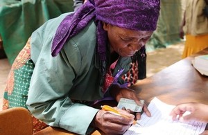 Cash transfer beneficiary