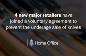 4 new retailers have joined a voluntary agreement to prevent the underage sale of knives