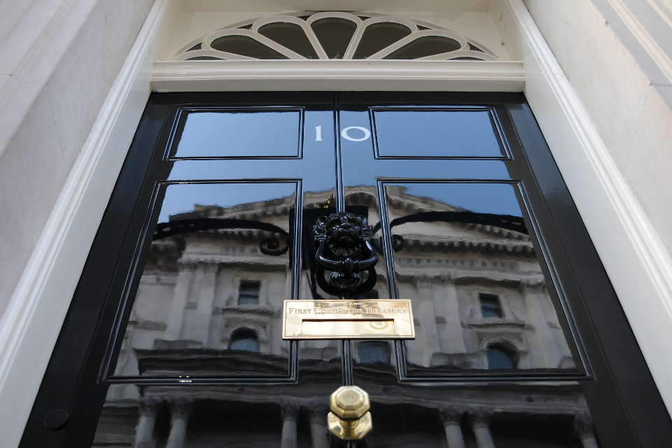 Number 10 front door