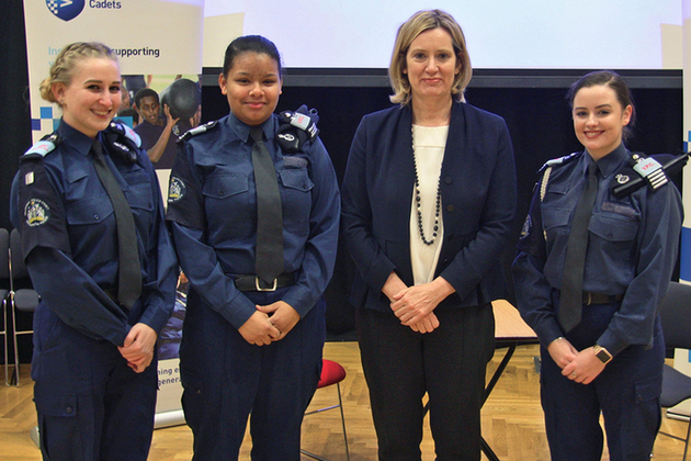 Home Secretary meeets with Greenwich volunteer police cadets