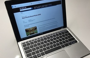 Parole Board rules webpage