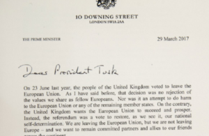 Letter triggering Article 50