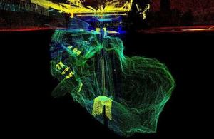 Laser scan of the void beneath Kilbowie Road