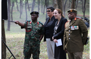 MDF Commander and HC Holly Tett watching battle drills