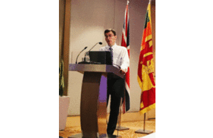 British High Commissioner James Dauris addressing the gathering