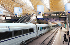 Impression of HS2 train