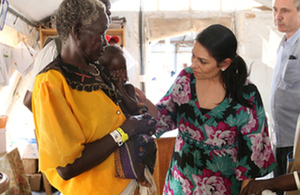 Priti Patel meets South Sudanese refugees who have fled ruthless violence and rely on UK aid as a lifeline