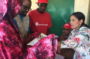International Development Secretary Priti Patel helps distribute UK aid in Ethiopia, 16 June 2017. Picture: Reuters/Kumerra Gemechu