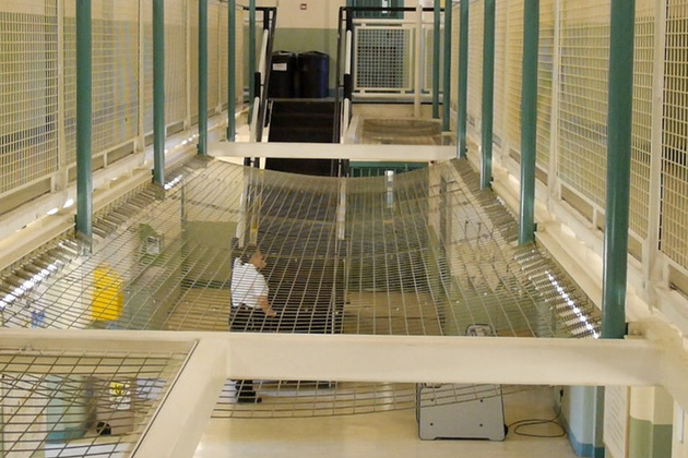 Inside a prison