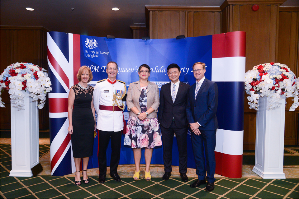 Thank you for joining us to congratulate Her Majesty the Queen on her 91st Birthday. And to celebrate the relationship between the UK and Thailand which is