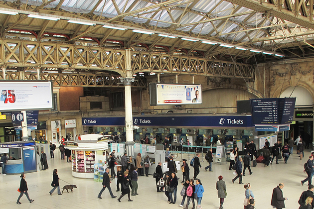 London Victoria railway station.