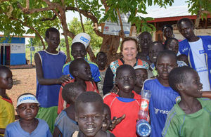 Ambassador Susanna Moorehead at the Nguenyyiel refugee camp in Gambella