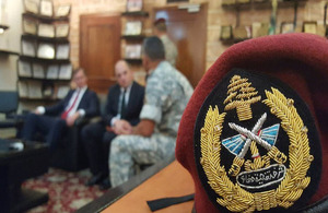 Minister Wallace at Hamat Air Base in Lebanon