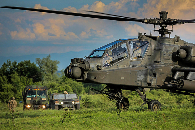Defence Secretary Sir Michael Fallon today announced a six-year £48 million Apache helicopter training contract.