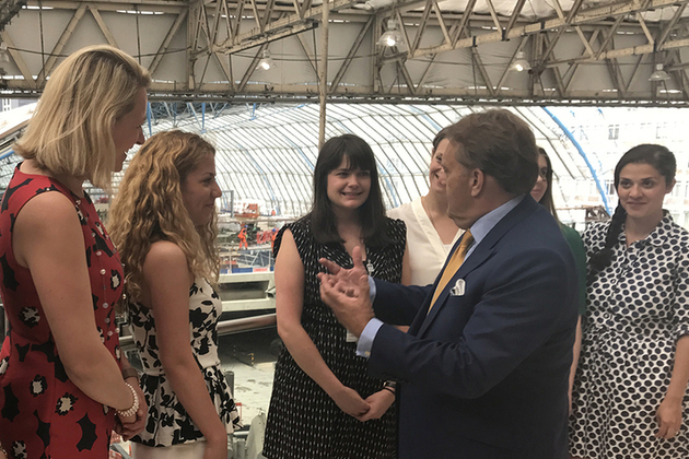 John Hayes meets with female engineers