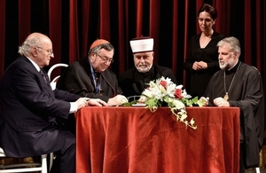 Inter-Religious Council in Bosnia and Herzegovina signing the Declaration on Denouncing Stigmatisation of Survivors of Conflict-related Sexual Violence
